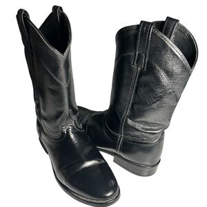 Laredo Men's Black Leather Western Boots
